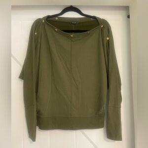 Stella and Dot top.  Grommet buttons can be worn off the shoulder. Size M